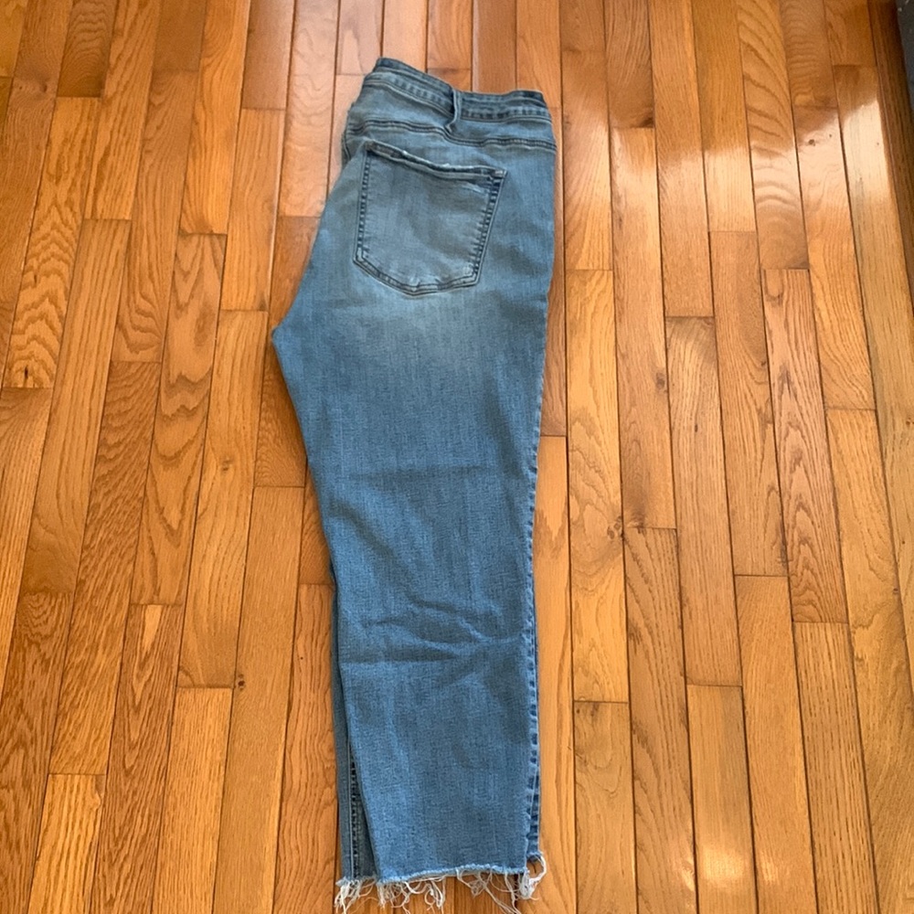 Silver Most Wanted Straight Crop Jeans (Blue)